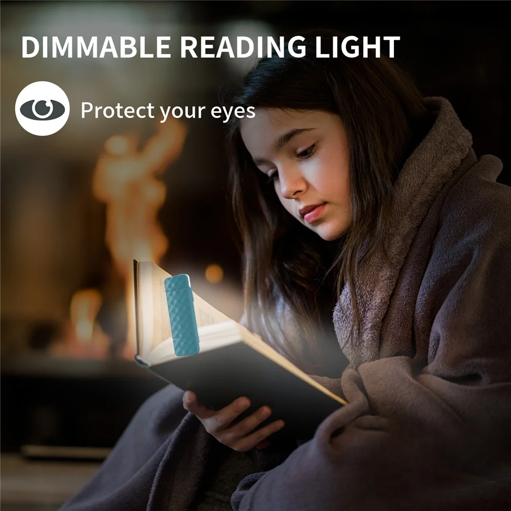 Lámpara de libro con luz de lectura para leer en la cama, regalo para  amantes de los libros para mujeres y hombres, lámpara LED con clip para  libros recargable por USB portátil