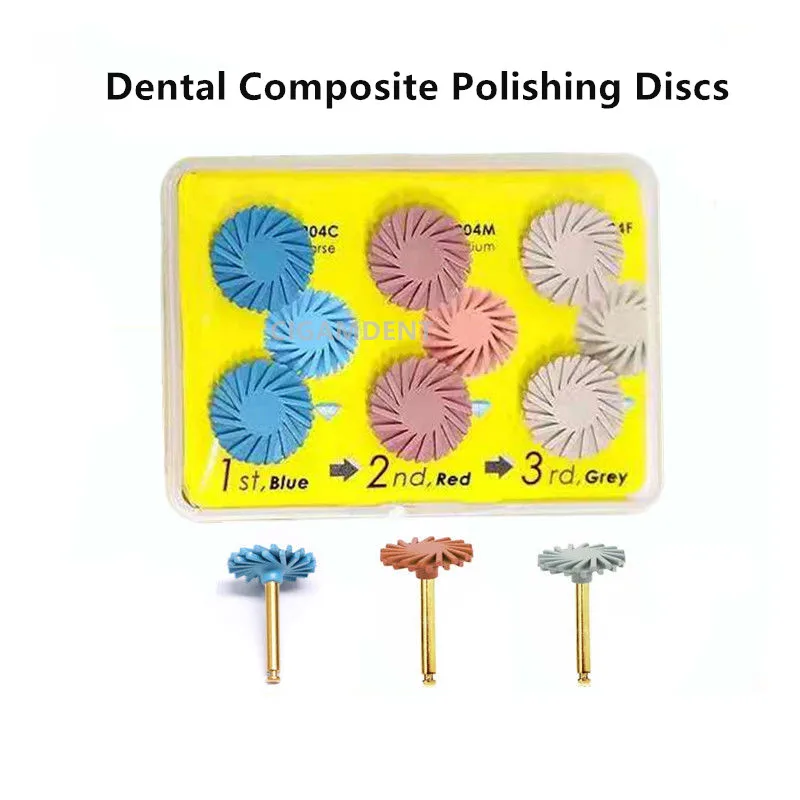 

Dental Rubber Teeth Polisher Composite Resin Polishing Disc Wheel Kit Diamond Burs System RA Spiral Flex Brush