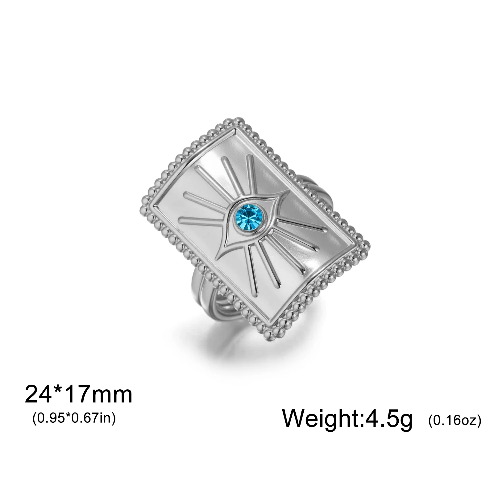 COOLTIME Platz Klassische Evil Eye Ring frauen Edelstahl Gold Farbe Vintage Öffnung Schmuck Zubehör Geschenk Großhandel – Detail 13