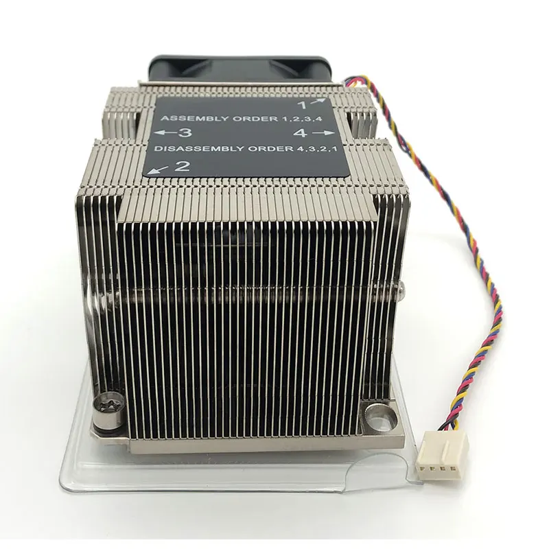 COOLSERVER 2U R82 S82 CPU 서버 쿨러 3 히트 파이프 라디에이터, 온도 제어 팬 포함, LGA 3647 용 공랭식 CPU 냉각