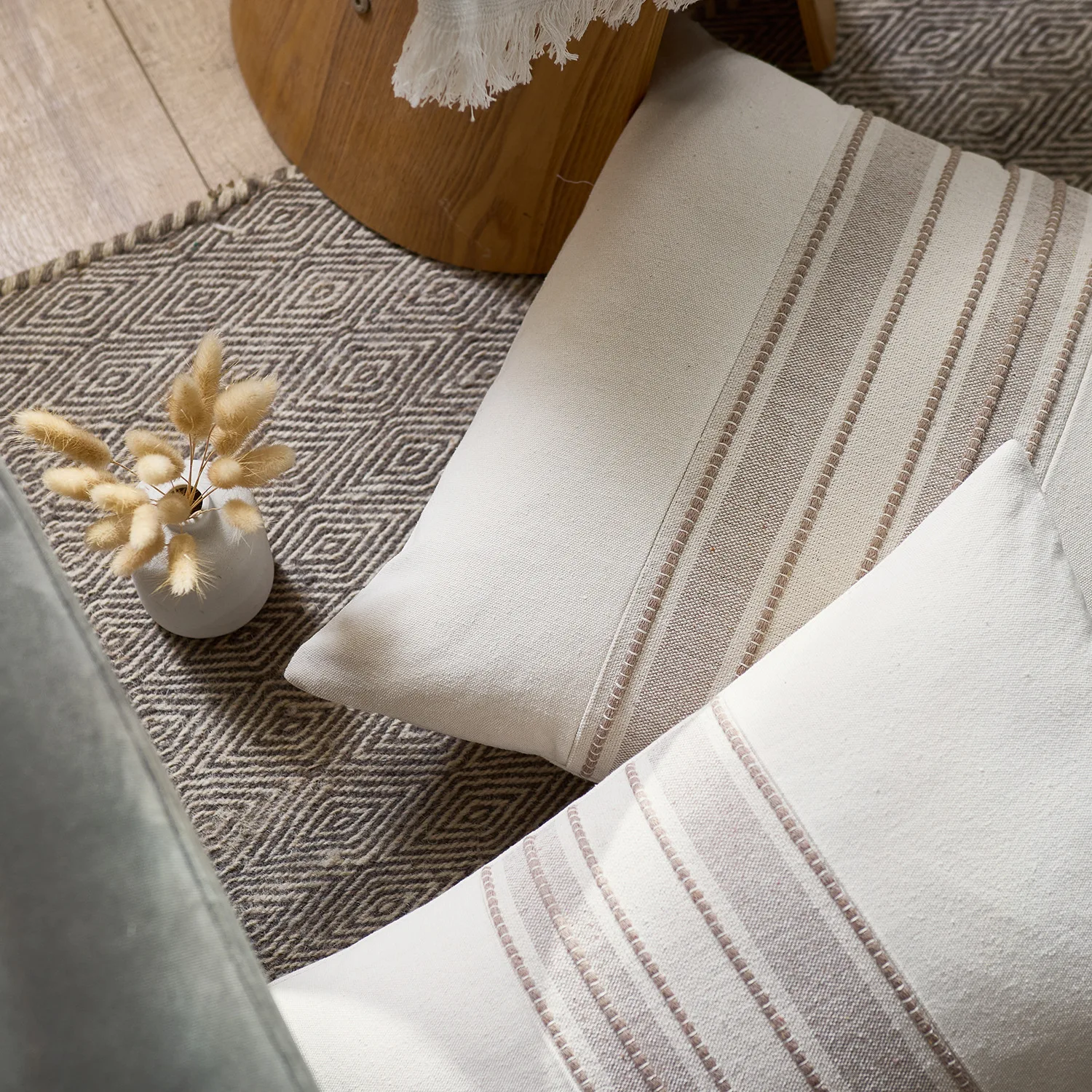 Farmhouse Boho Striped Throw Pillow Covers - Decorative Cushion Covers