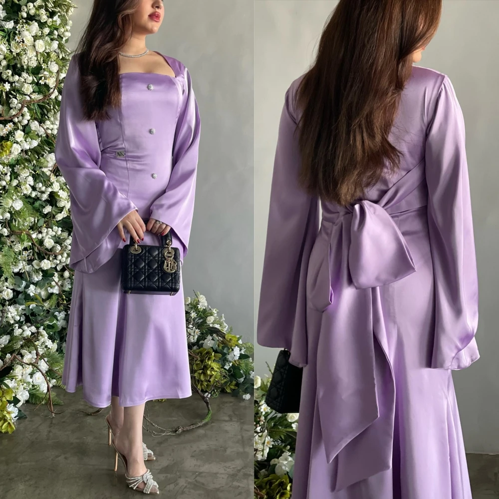 Prom Dress Saudi Arabia Prom Dress Saudi Arabia Satin Button Bow Christmas A-line Square Neck Bespoke Occasion Gown Midi Dresses prom dress saudi arabia prom dress saudi arabia satin beading graduation a line square neck bespoke occasion gown midi dresses