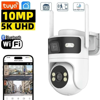 Tuya 5K 10MP WIFI Camera Outdoor PTZ Dual Lens 8MP AI Motion Automatic Tracking CCTV Security Intelligent IP67 Monitoring TUYA 1