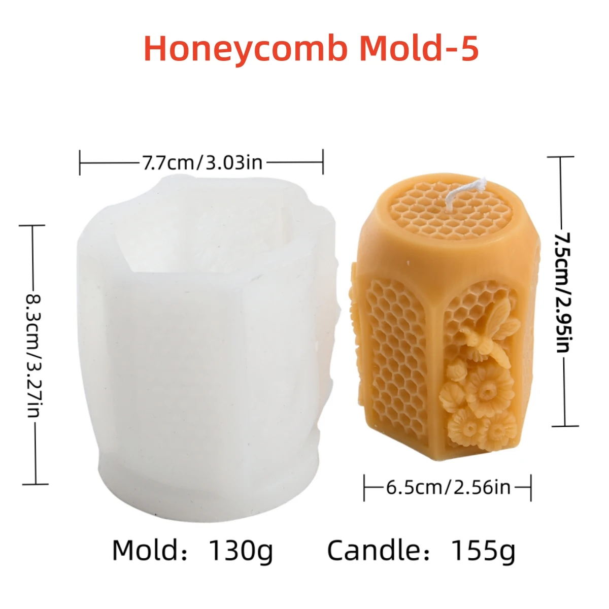 Honeycomb Candle Mold for DIY Crafting - Perfect for Home Decor & Gifts
