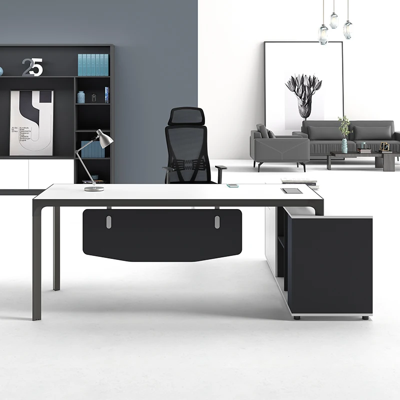 Em pé Mesa De Escritório, Organizadores De Armazenamento, Estudo Recepção, Canto, Reposapies, Officina Escritório Móveis