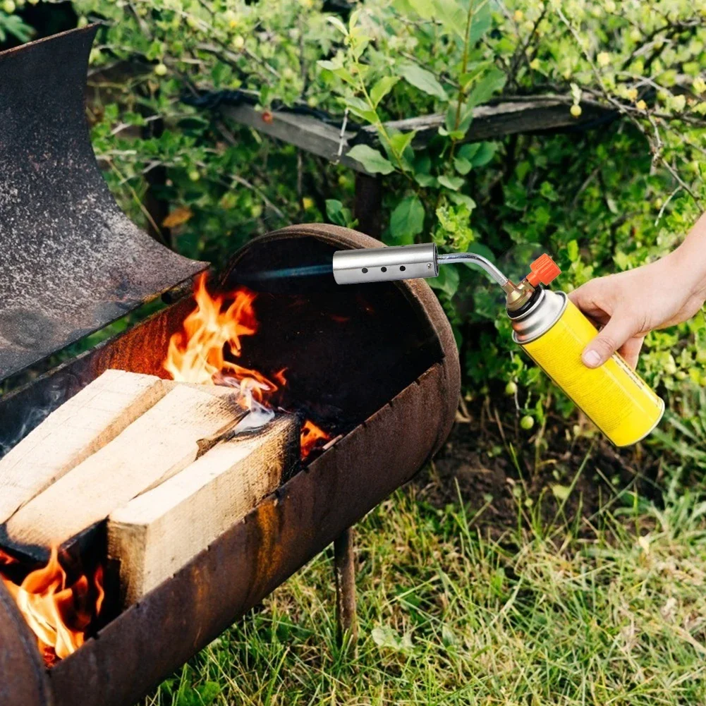 Antorcha de gas Pistola de llama soplete de cobre Llama butano quemador de  gas Encendedor de calefacción Soldadura para acampar al aire libre BBQ