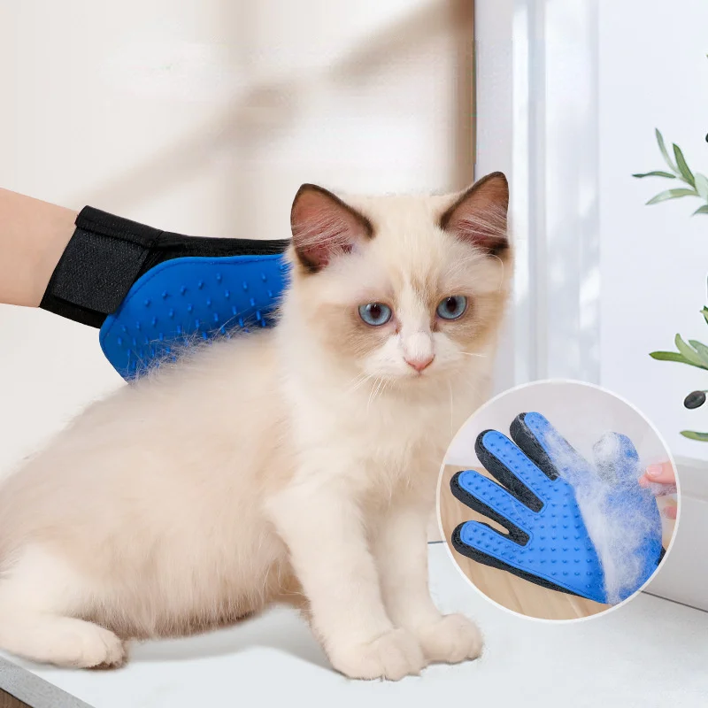 

Перчатка для груминга кошек, щетка для вычесывания шерсти у кошек, расческа для собак, для ванной, Массажная щетка для чистки животных