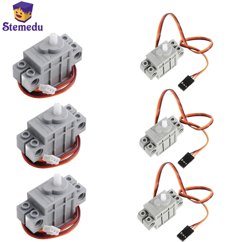 

1/4PCS 270° GeekServo CW/CCW continuous rotation with Wire for Microbit Smart Car 3-5V with Cable 3P JST-PH2.0 Connector