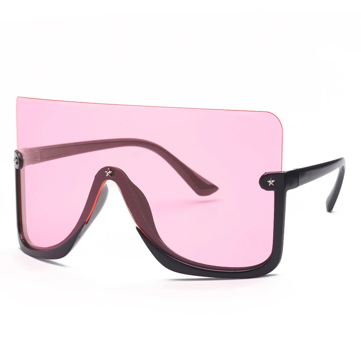 New Big Face Mask Sunglasses Windshield Multicolor Sunglasses Men and Women European and American Cross border