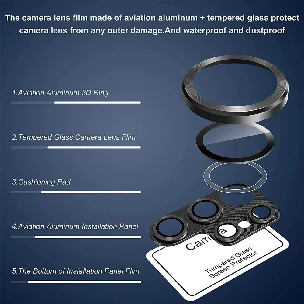 Premium Metal Camera Lens Protector Glass - Full Coverage and Protection