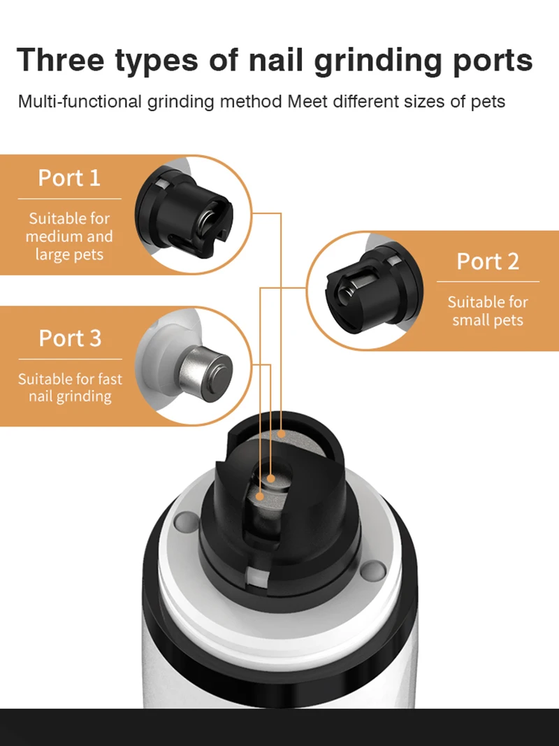 Electric Pet Nail Grinder With LED Light | Pet Nail Trimming Tool