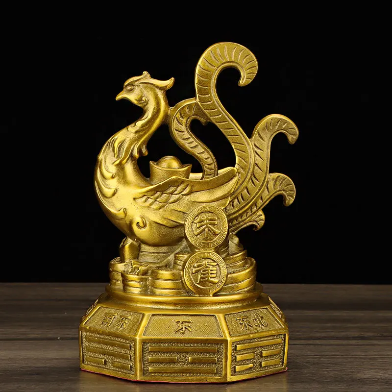 Copper Dragon, White Tiger, Vermilion Sparrow, Xuanwu, Sculpture Decorative, Home Living Room Office Art Decorations Crafts, 1Pc