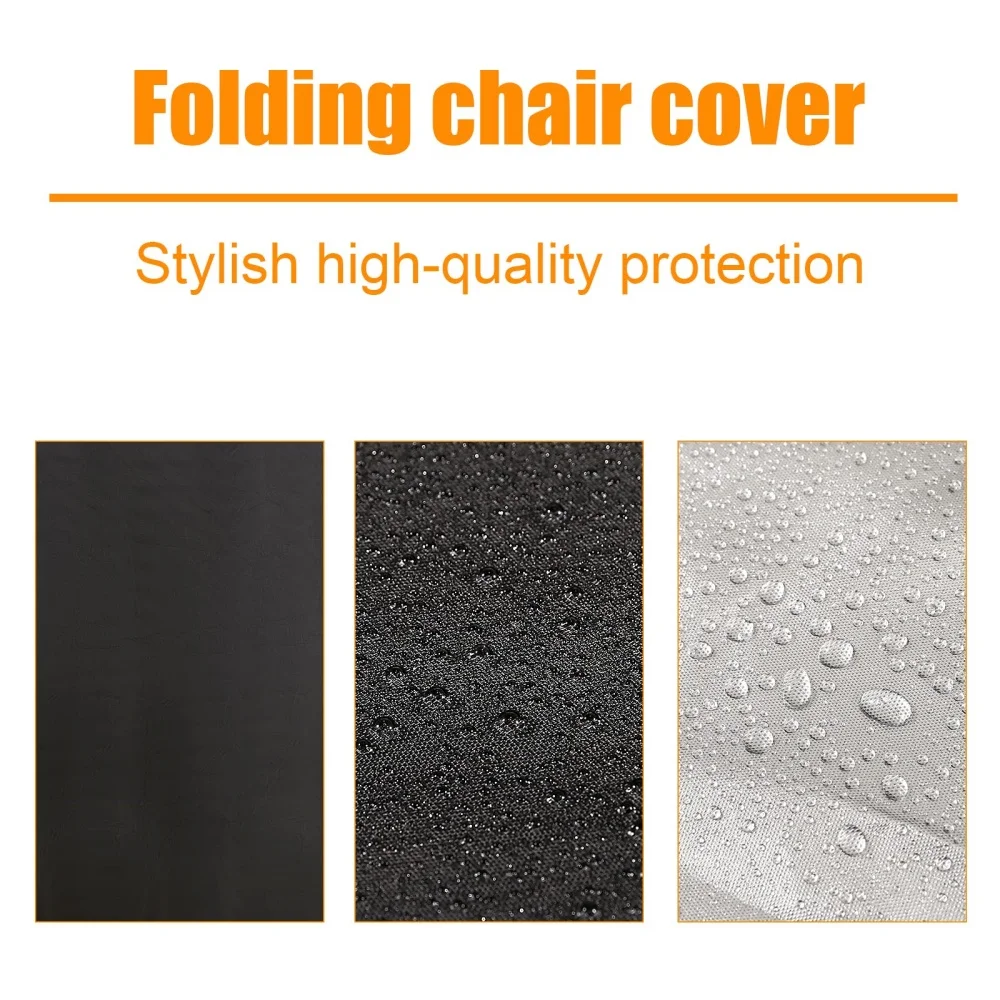 Outdoor Folding Chair Cover Dustproof All Weather UV Resistant Lawn Patio Beach Chair Cover Folding chair not included