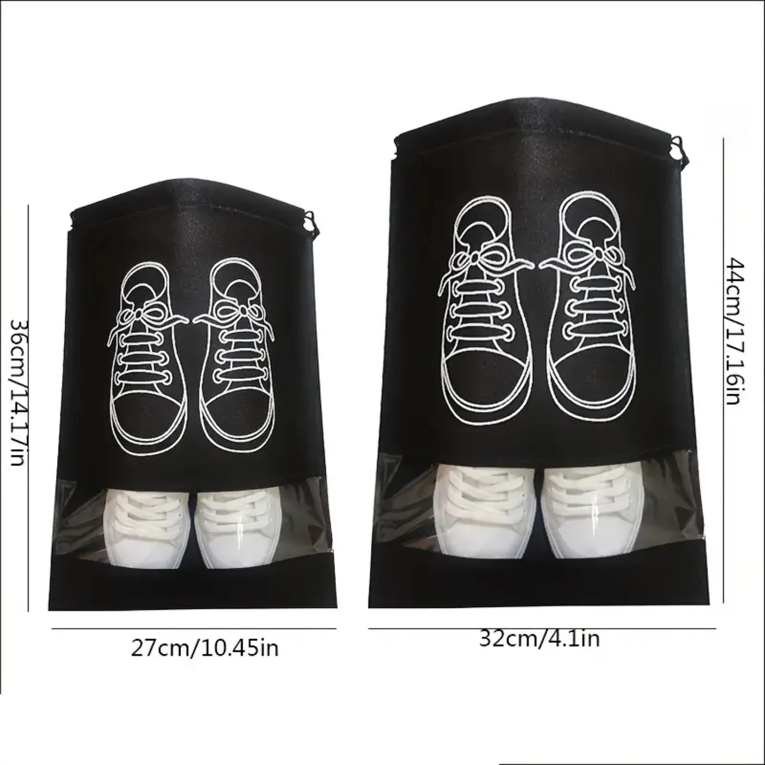 Convenient, Waterproof, and Portable Shoe Storage Bag Set of 5 - Lightweight Non-woven Fabric Closet Organizer for Travel. Handy 4