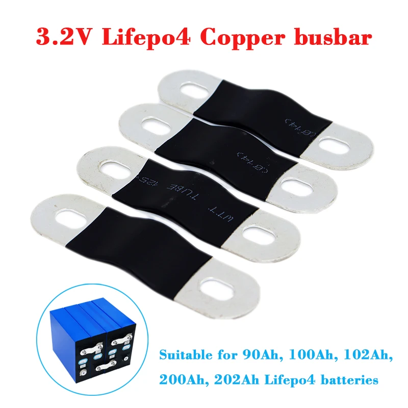 Placa de Níquel Cobre Puro Busbars Lifepo4 Bateria de Lítio para 3.2v 90ah 100ah 102ah 200ah 202ah Baterias Cobre Peça de Conexão