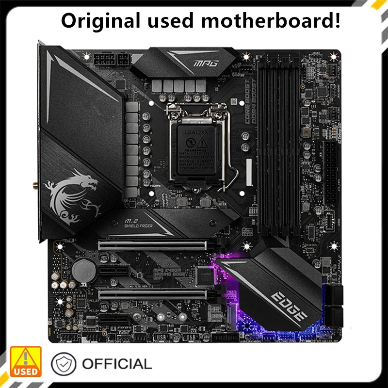 Per Mpg Z490M Gaming Edge Wifi Originale Usato Desktop Intel Z490 Scheda Madre Ddr4 Da 128Gb Lga 1200 I7/I5/I3 Usb3.0 Sata3