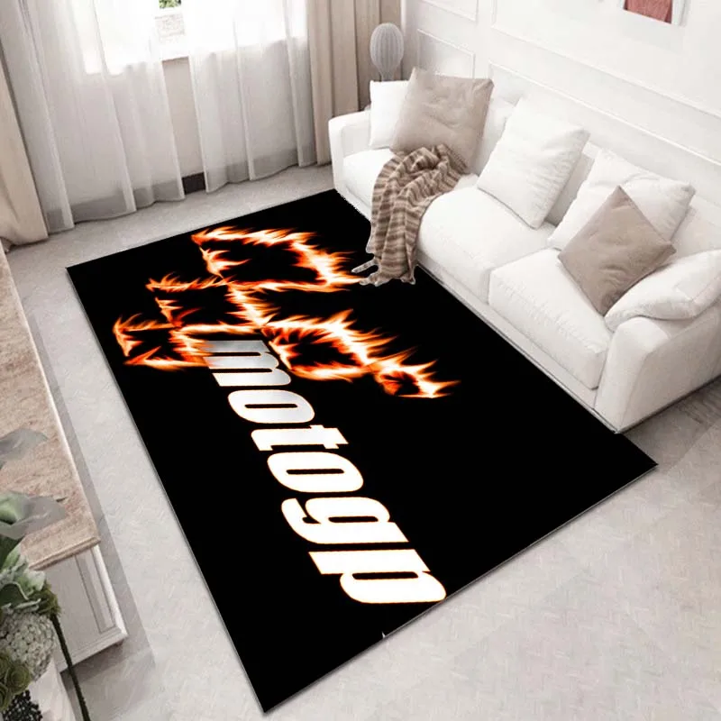 15 Sizes Moto-GP Motorcycle Racing Logo Carpet Rug for Bedroom Non-slip Doormat Living Room Hallway Carpet Door Rug Home Decor