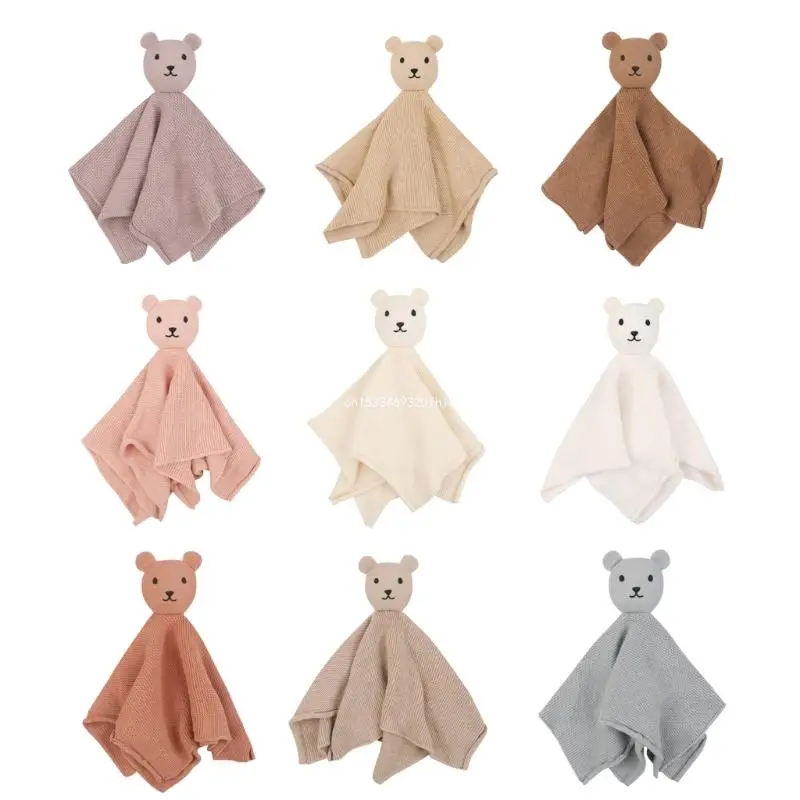 

Bear Soothe Appease Towel Snuggle Toy Sleeping Dolls Cotton Comforter Blanket Sleep Toy for Toddlers Infant