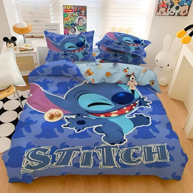Offre Spéciale – Housse de Couette 3D Stitch Mignonne et Originale pour Enfants avec Taies d'Oreiller – Parure de Lit Dessin Animé – Cadeaux pour Filles, Garçons, Enfants et Adultes 1