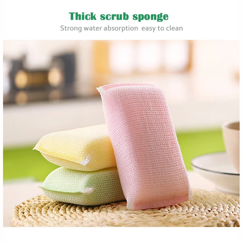 Large Sponges - 5 Pcs High Foam Car Cleaning Washing Sponge Pad (Pink) 