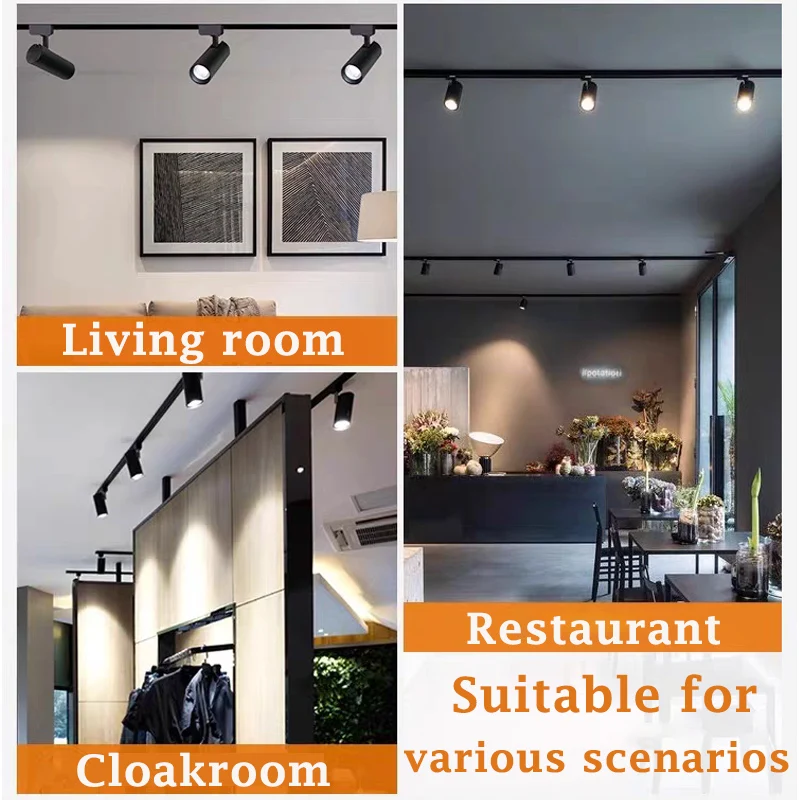 Led Track Light Set With Scale Line Spot Led Rail Track 30W Ceiling Lamp Spotlight Indoor Light Fixture for Kitchen Living Room