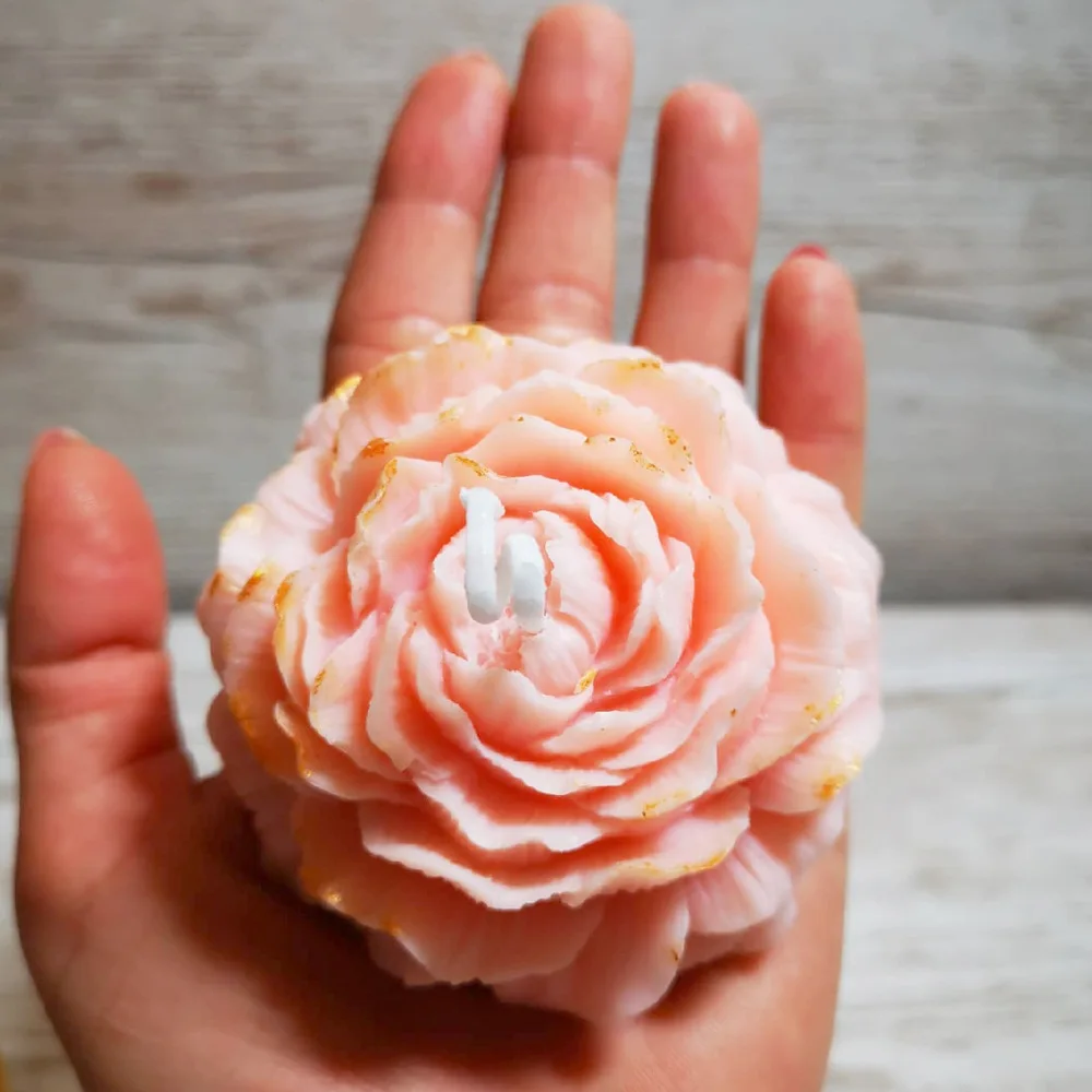 Three Dimensional Peony Flower Candle Mold Decoration DIY Hand Soap  Aromatherapy Candle Making Tools Sugar Cake Silicone Mold - AliExpress