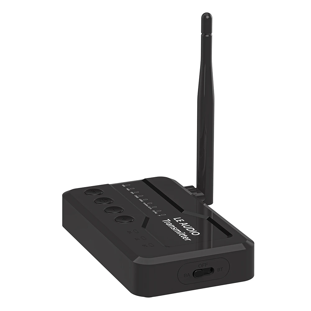 LE 오디오 송신기 USB/AUX/Opt/Coax 블루투스 호환 5.3 게임용 홈 스테레오 오디오 송신기 어댑터 음악 감상