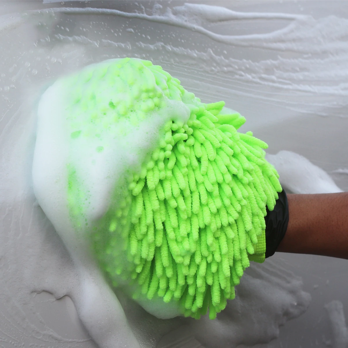 Chenille car wash special gloves double-sided coral insect car cleaning gloves plush bear paw cleaning tools supplies