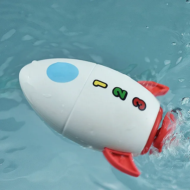 Clockwork Water Rocket Bath Toy Kids' Fun in Pools for Early Learning and Summer Shower Activities Water Play Bathing Toy 5