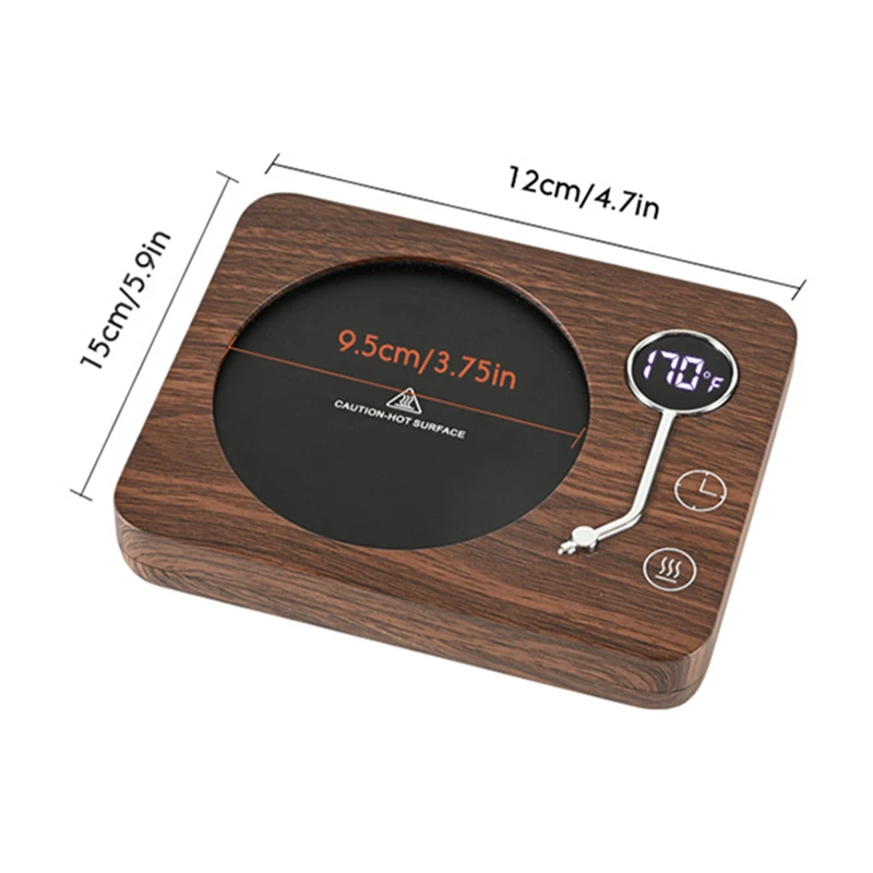 Smart Coffee Mug Warmer Electric Heating Coaster for Milk Tea Water 3 Temperature Setting Timing-off Cup Heater Keep Drinks Warm 6