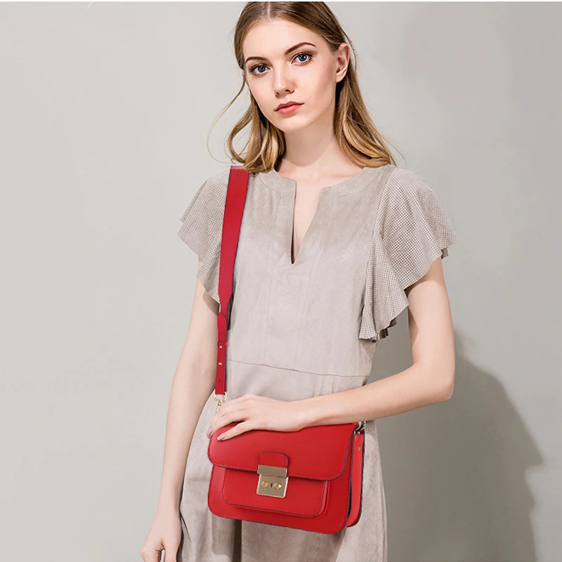 Lychee Pattern Wide Shoulder Strap Adjustable Replacement Bag Strap Double-sided Solid Color Fashion Woman Belts Bag accessories