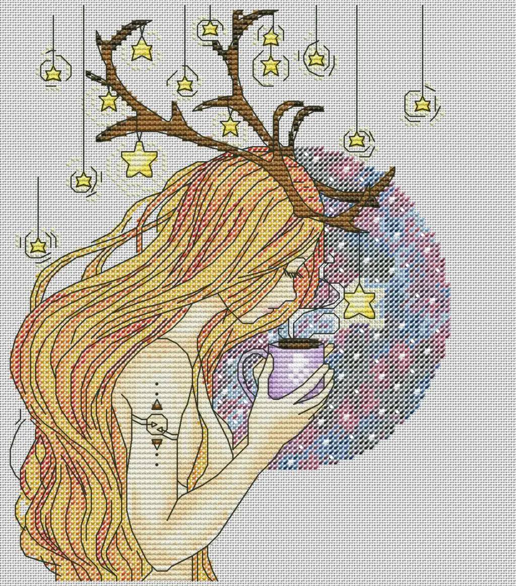 

Прекрасный Набор для вышивки счетным крестом для девочки, работа иглой своими руками, высокое качество, красивый, рост, 26-31