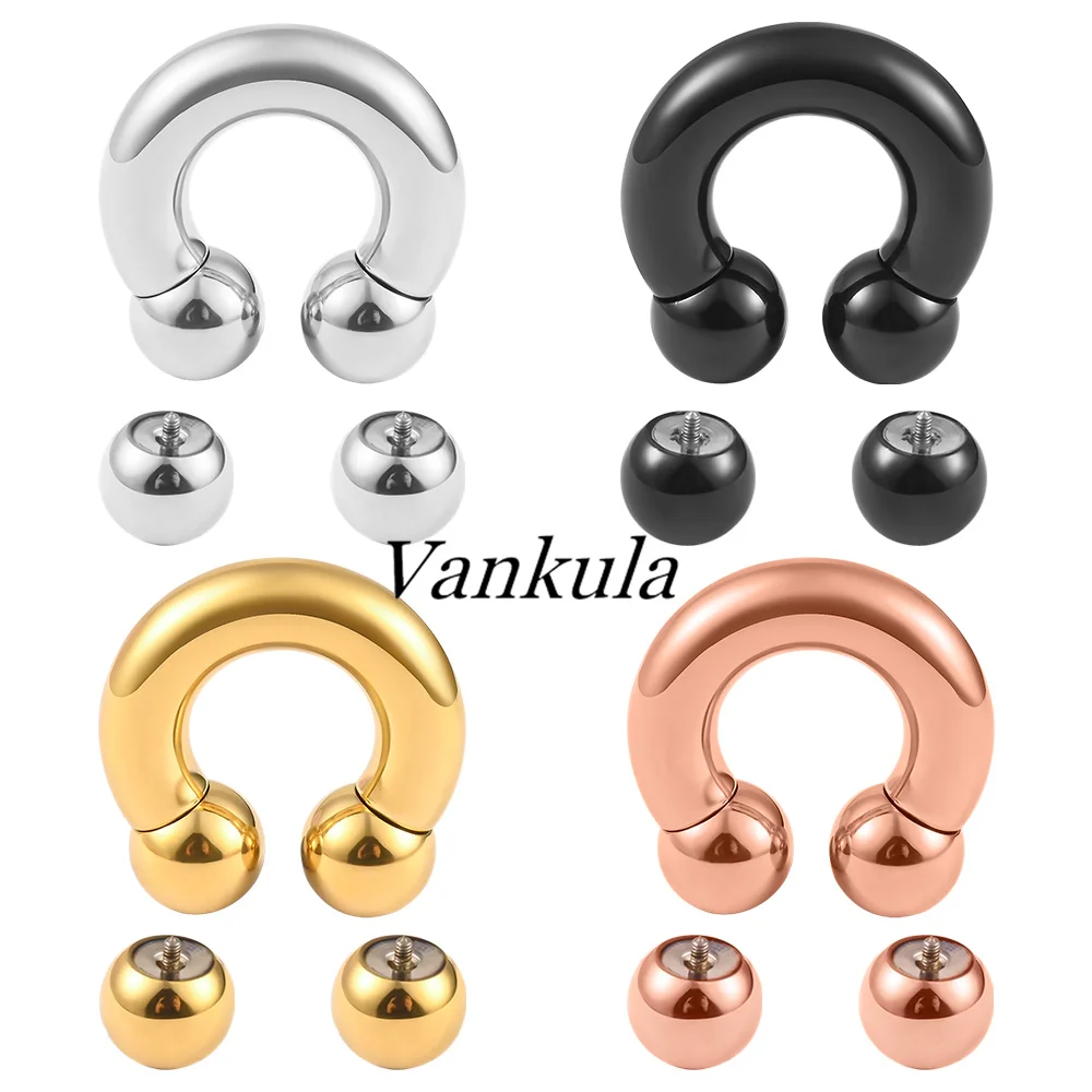 Vankula Ohr Tunnel - Gothic Fledermaus Design In 316 Edelstahl