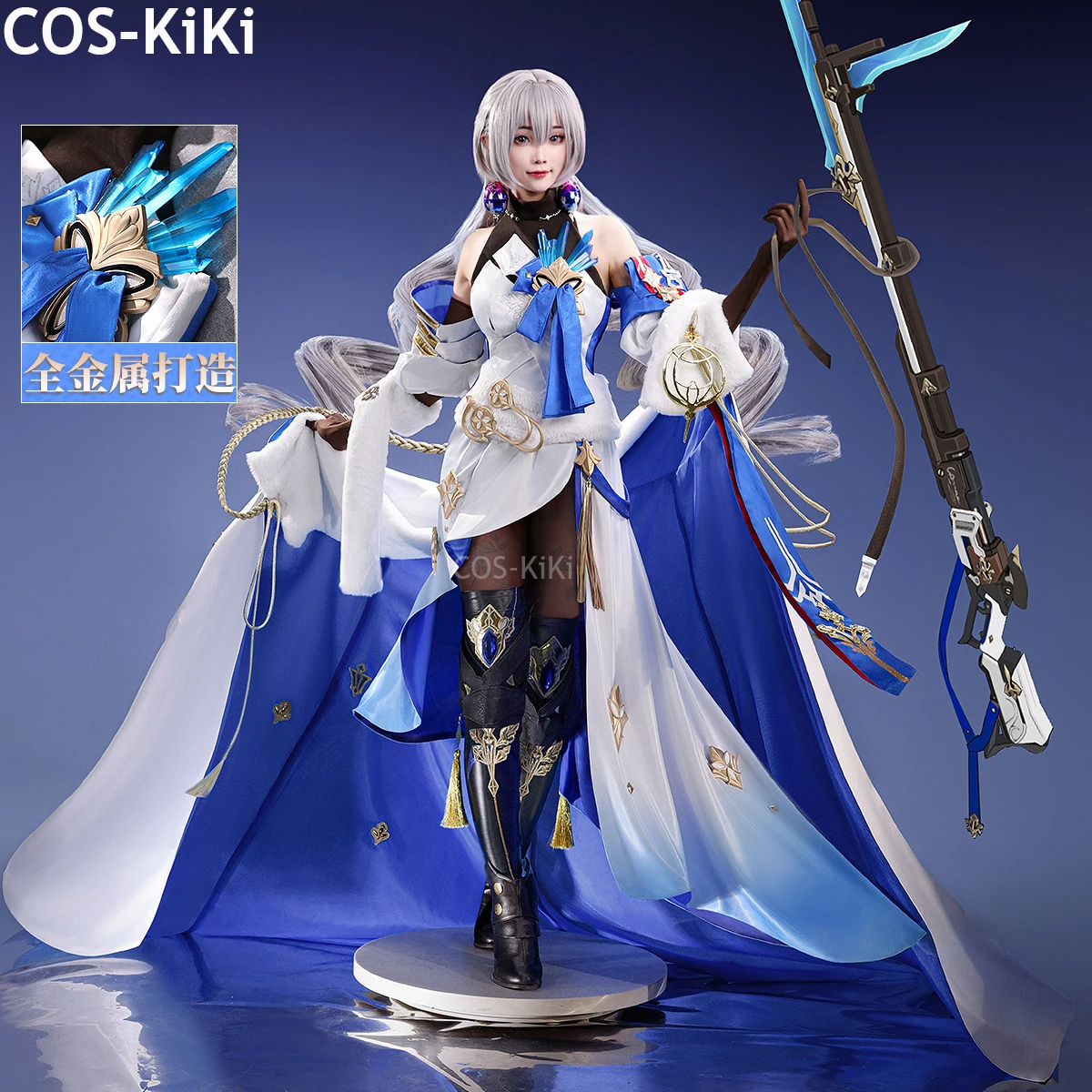 

COS-KiKi Honkai: Star Rail Bronya Zaychik Game Suit Elegant Dress Cosplay Costume Halloween Party Role Play Outfit Women