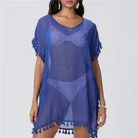 Women Beach Cover Up Lace Hollow Crochet Swimsuit Beach Dress Women 2025 Summer Cover-Ups Bathing Suit Ladies Beach Wear Tunic - Image 4