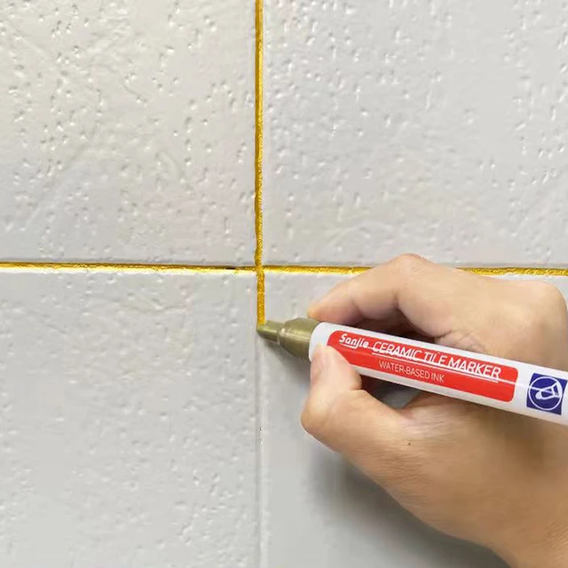 Rotulador impermeable para huecos de azulejos, pluma de lechada, reparación  de costura de pared opcional para