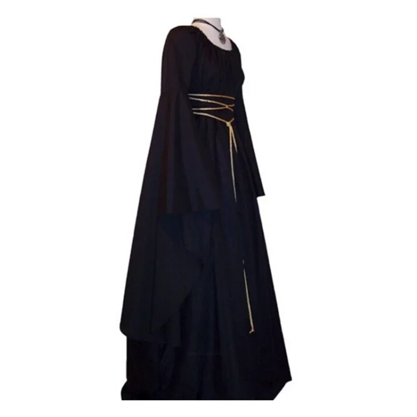 Halloween Costumes Medieval Witch Dress for Women Halloween Carnival Party Cosplay Performance Clothing Middle Ages Vampire Bride Costumes