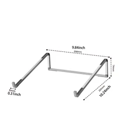 Ergonomic Foldable Portable Laptop and Tablet Stand (Silver)