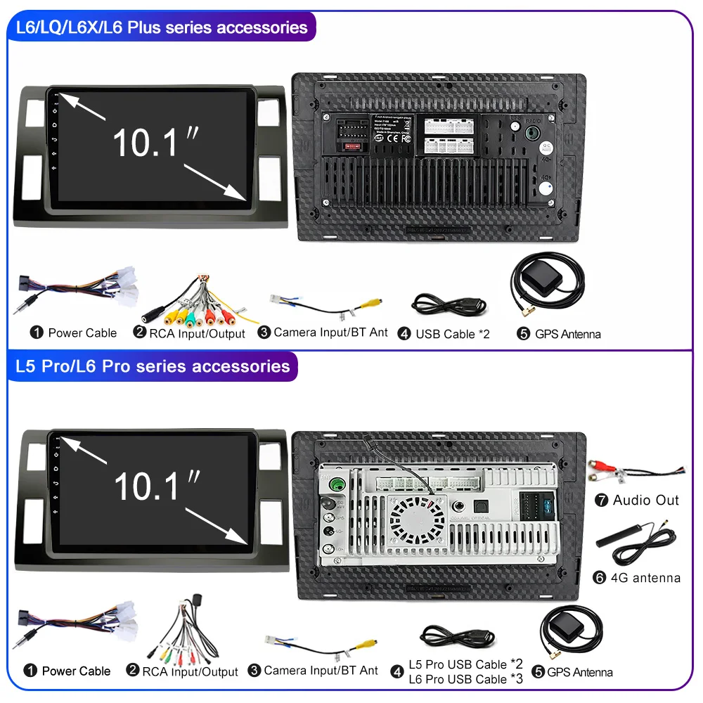 LEHX L6Pro Car Radio Multimedia Player For Toyota Previa 3 XR50 Estima 2006- Carplay Navigation Stereo 2din