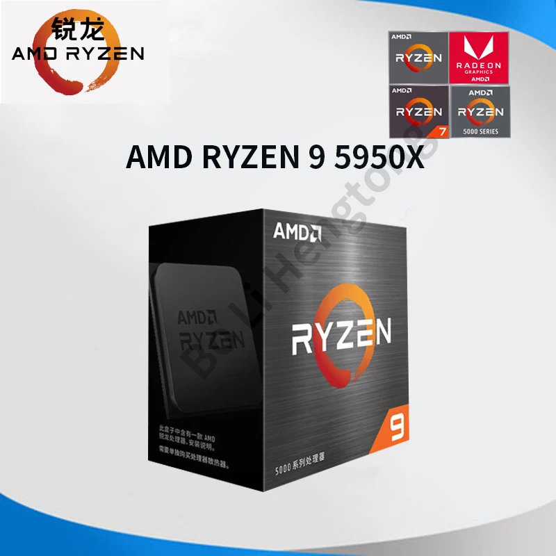 New-AMD-R9-5950x-CPU-5950x-desktop-computer-processor-3-4GHz-100 ...
