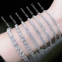 Lab Grown Diamond CVD HPHT tennis bracelet 3mm 14K white gold 18cm 1