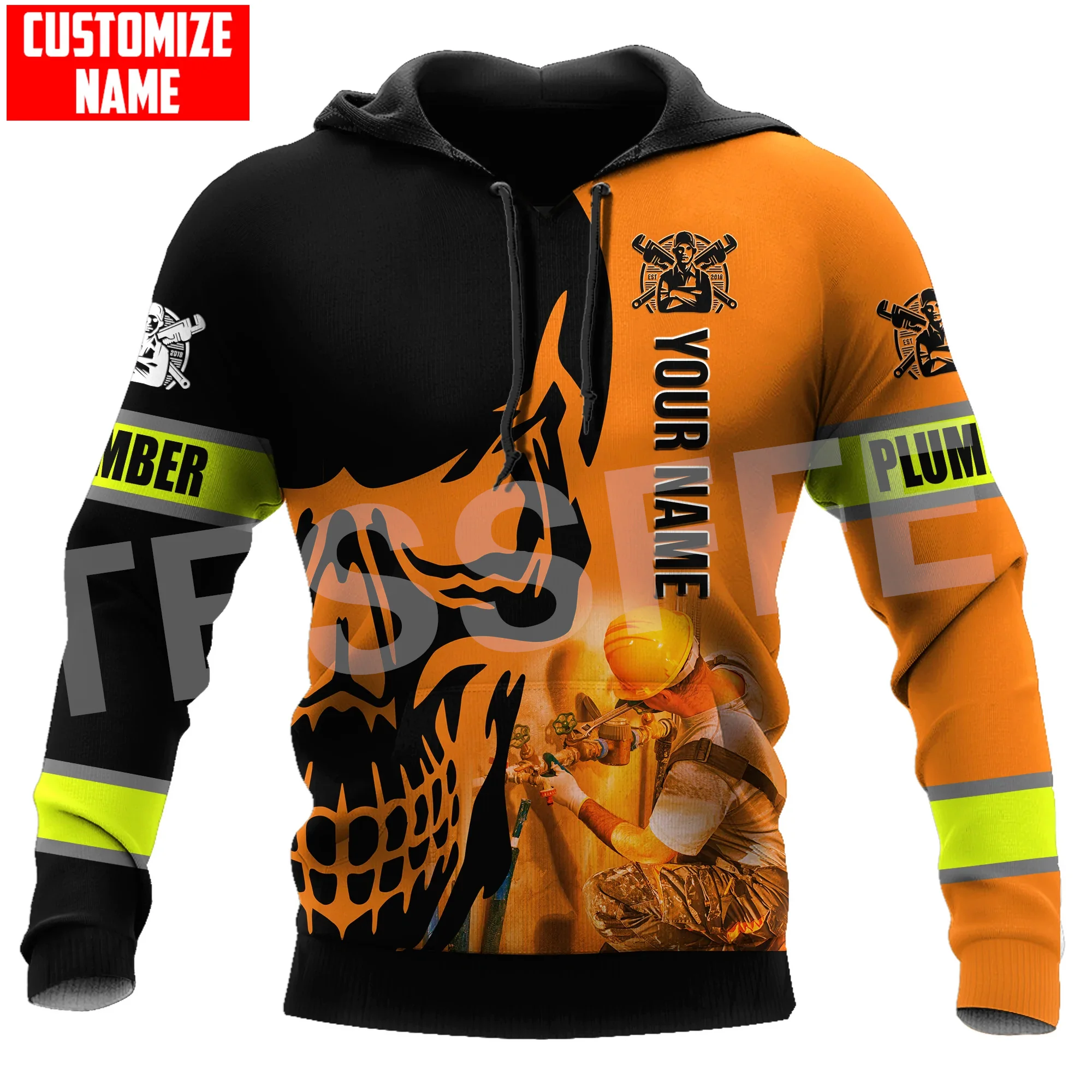 

Новинка, модный Косплей-пуловер с названием клиента сантехника, 3DPrint, мужские/женские пуловеры с длинным рукавом в стиле Харадзюку, Повседневная забавная куртка, толстовки X18