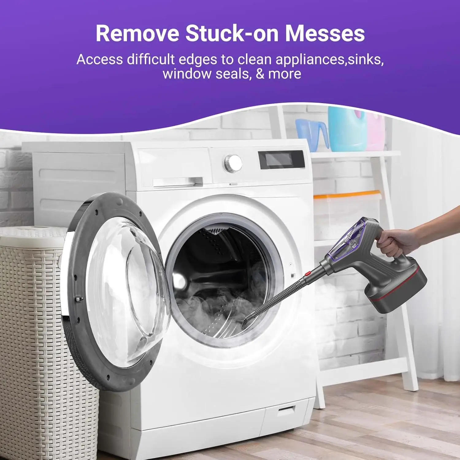 Mop for Floor Cleaning - 29 in 1 Heavy Duty Handheld Steam Cleaner Auto & Manual Powerful Steamer for Hardwood Tile Lamina 4