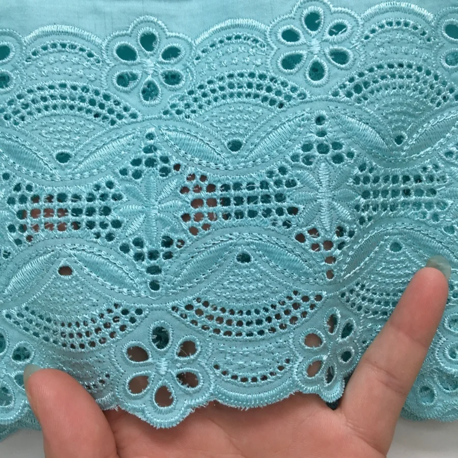 Blue Swiss Voile Lace Fabrics Blue Swiss Voile Lace Fabrics