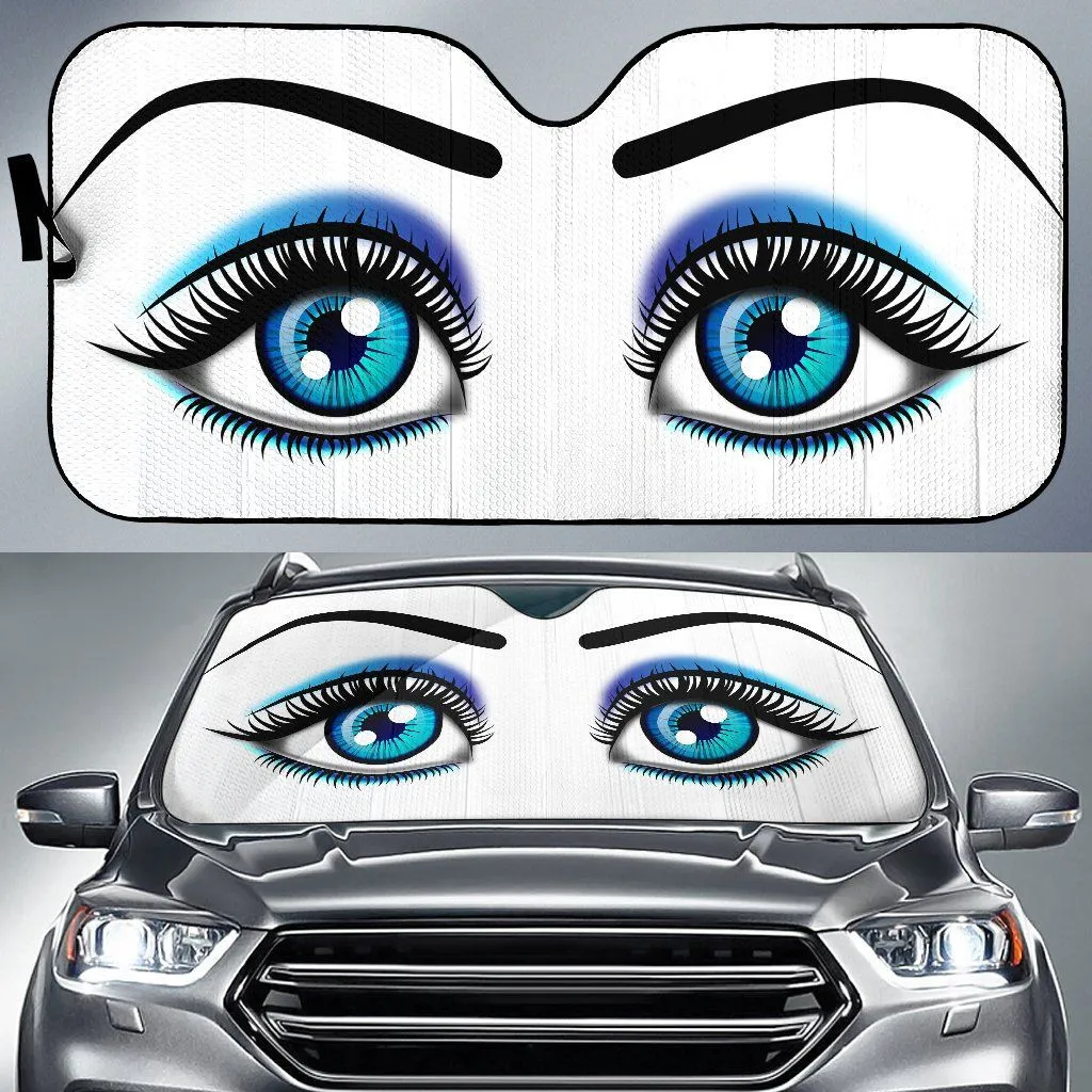 

Auto Shade Car Sun Protection Front Window Cover Women Big Eyes Car Windshield Fashion Design Car Accessories Sun Shade Covers