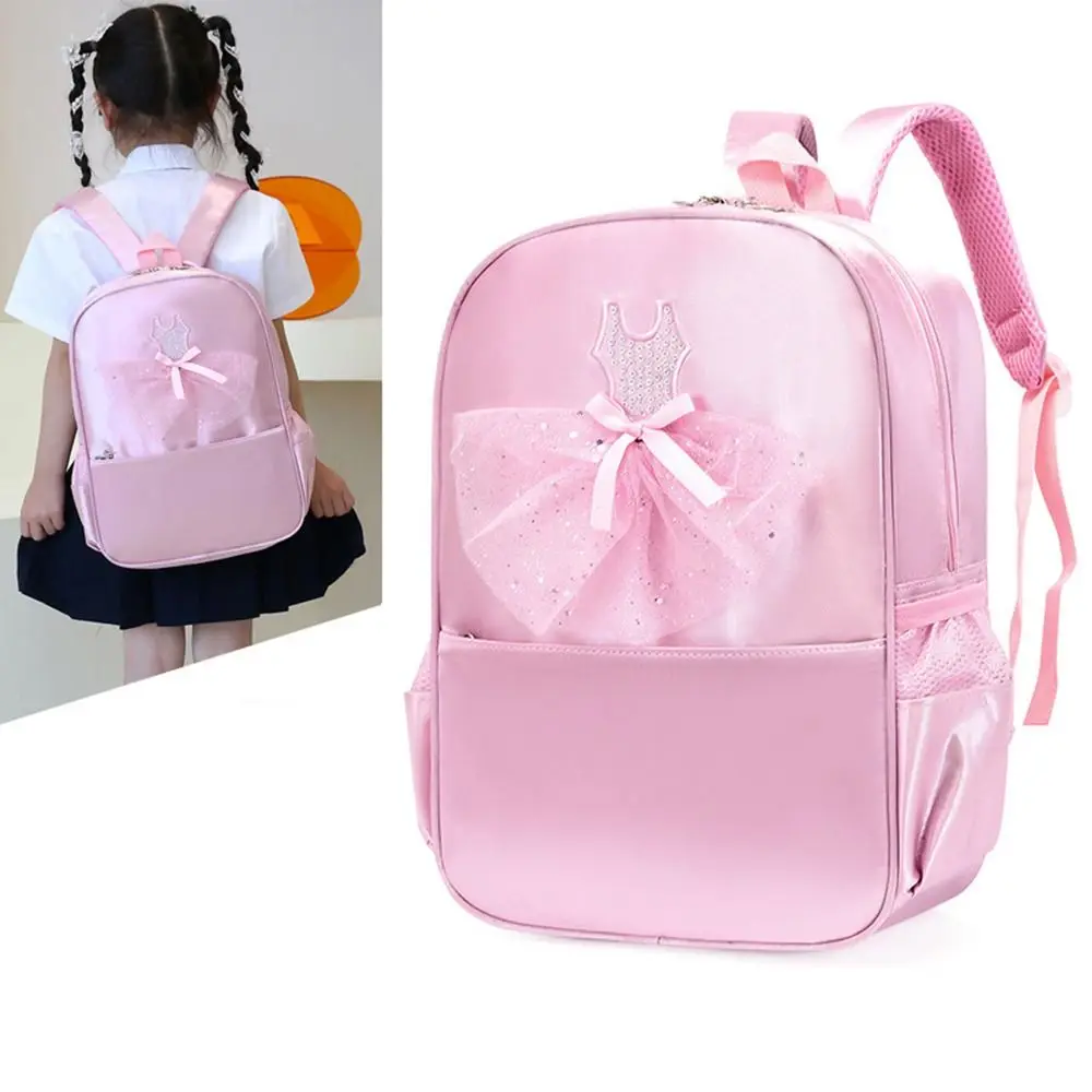 

Waterproof Ballerina Bag Delicate Adjustable Buckle Nylon Dance Bag Large Capacity Mesh Pockets Shoulder Bag Girls