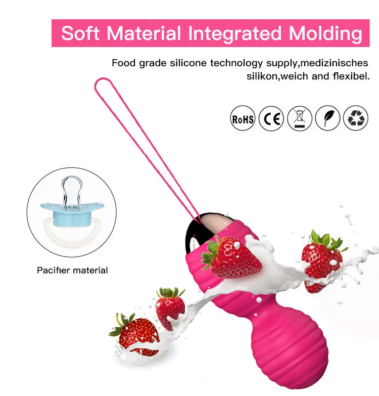 Vaginal tighten Exercise Kegel Balls 12 Speed Vibrating eggs Silicone Ben wa ball G Spot Vibrator Erotic sex toy for Women