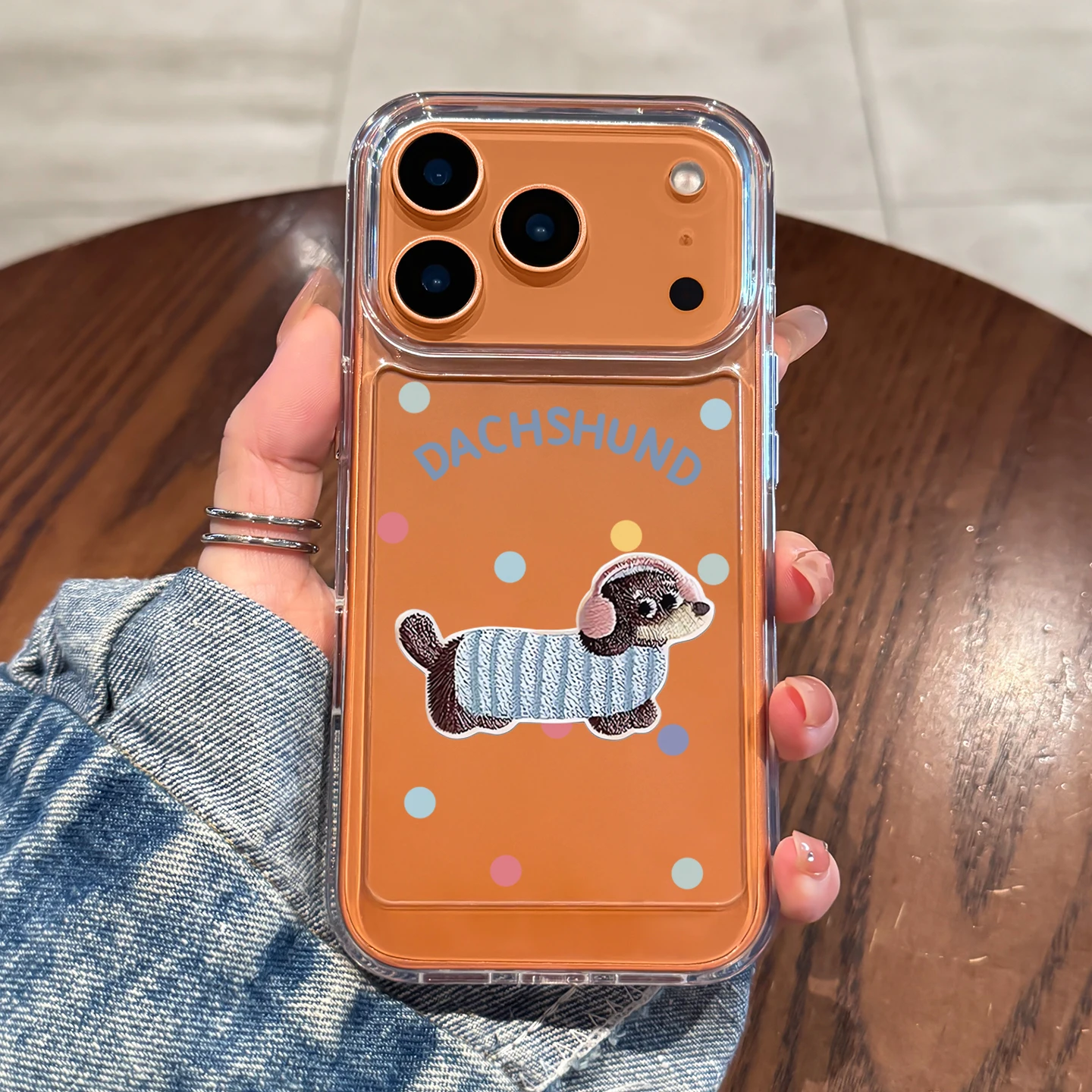 Dachshund Design Hard Back Phone Case - Silicone TPU Cover