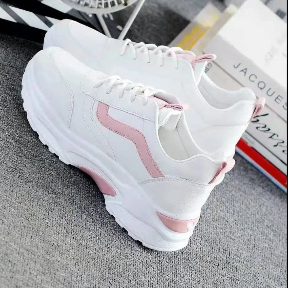 Spring Autumn Women Casual Zapatos Mujer Shoes Comfortable Breathable Mesh Sneakers Womens's Flat White Sneakers Vulcanized Shoe 2
