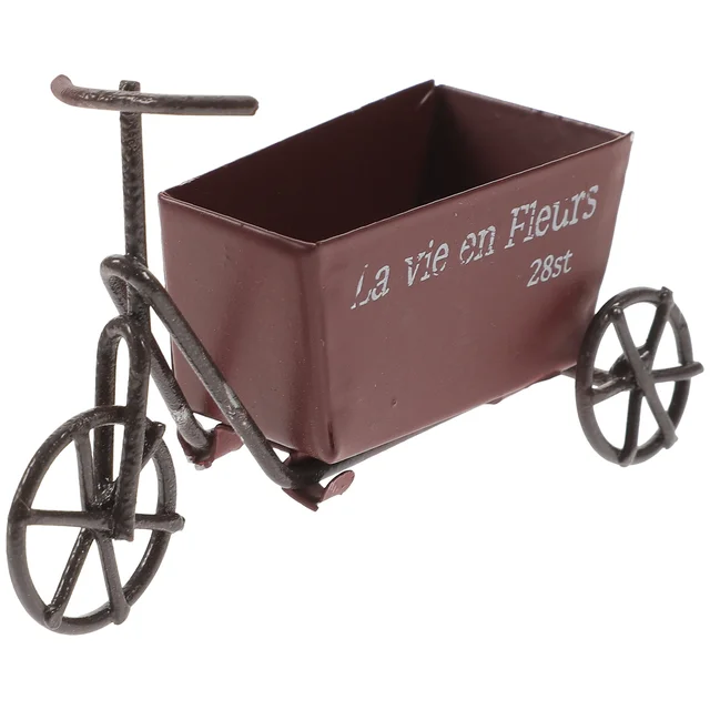 Mini Edények Kocsi Tartó Talicska Ültetvény Vintage Virágcserepek Kaktusz Pot Virág Rusztikus Ültetvényes Doboz Beltér - Image 2